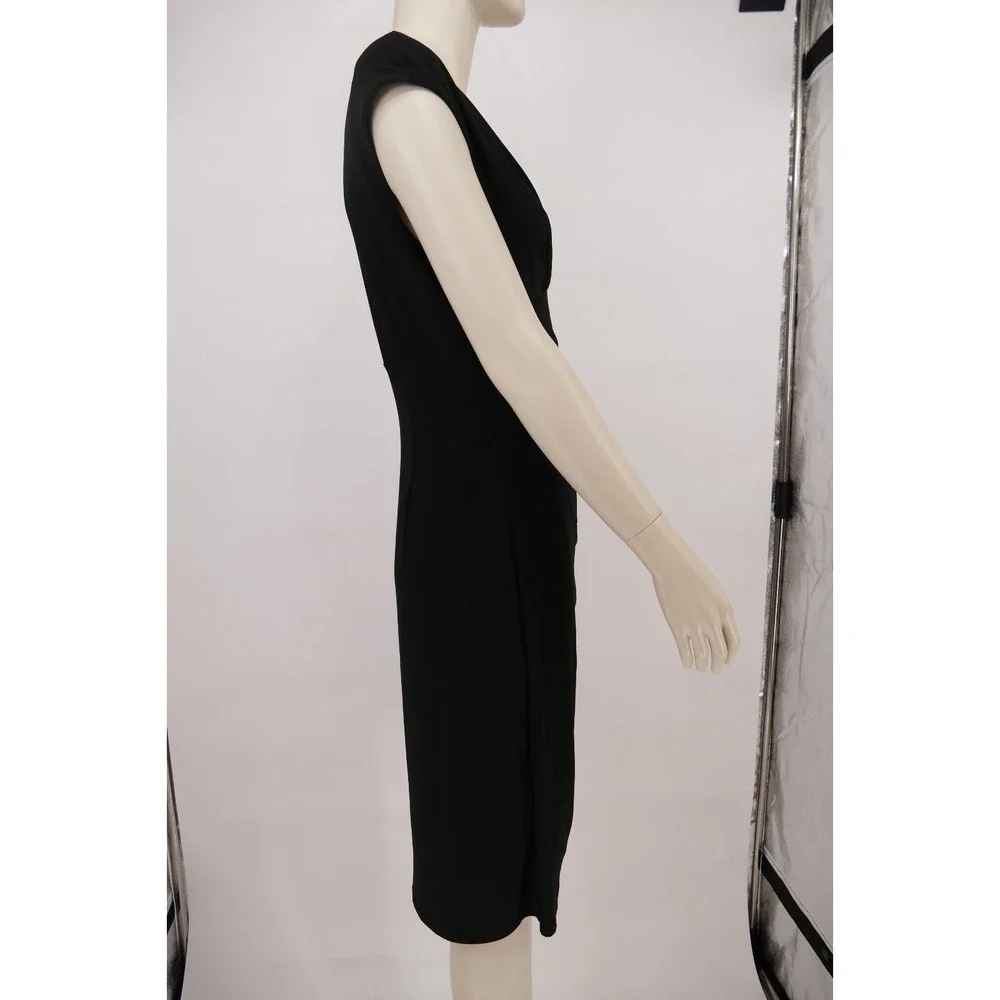 Lauren Ralph Lauren Black Sheath Ruffle Dress Size 8 elegant, effortless polish - Picture 7 of 16